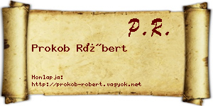 Prokob Róbert névjegykártya