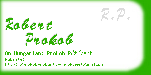 robert prokob business card